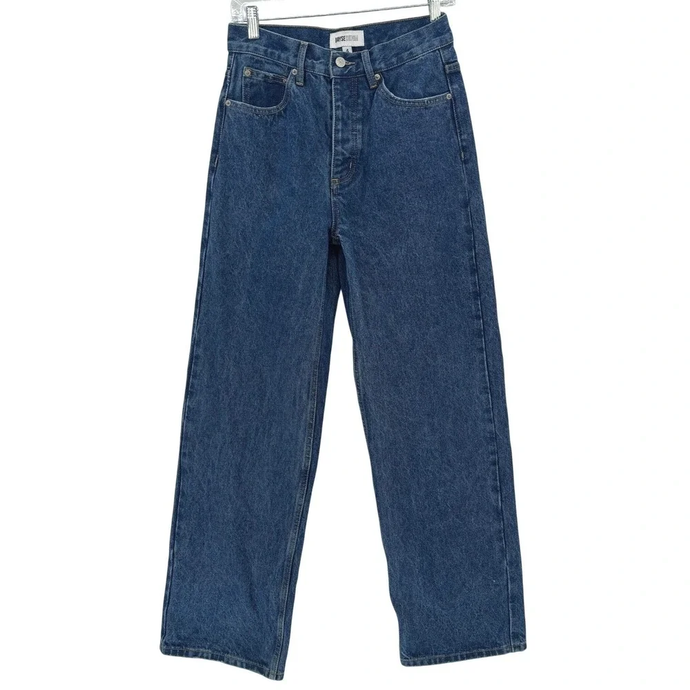 BAYSE DENIM Wide Leg Jeans Womens Size 4 High Rise Streetwear Trendy Casual Chic